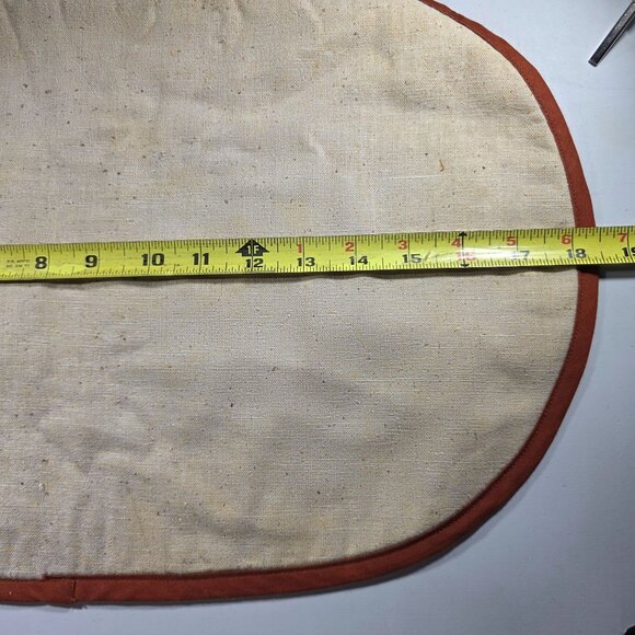 Set Of four oval Quilted Placemats one round Floral fall autumn Thanksgiving - Picture 5 of 8